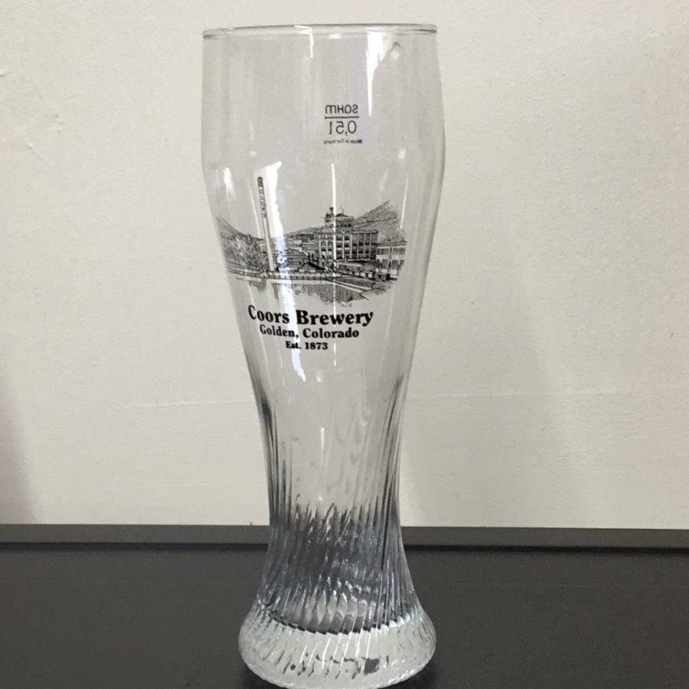 New Tall Coors Brewery Golden Colorado Glass